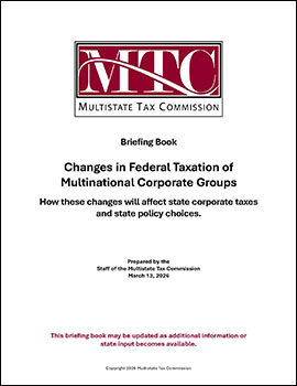 Image of Briefing Book with title Changes in Federal Taxation of Multinational Corporate Groups